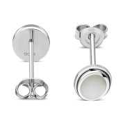 Mother of Pearl Oval Earrings - e368